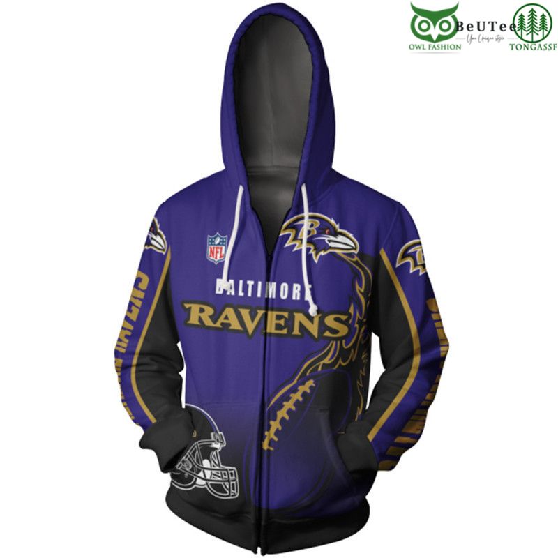 Baltimore Ravens NFL American Football League Champion 3D Hoodie