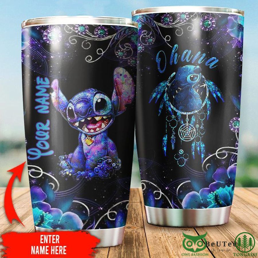 Custom Name Stitch Dreamcatcher Stainless Steel Tumbler