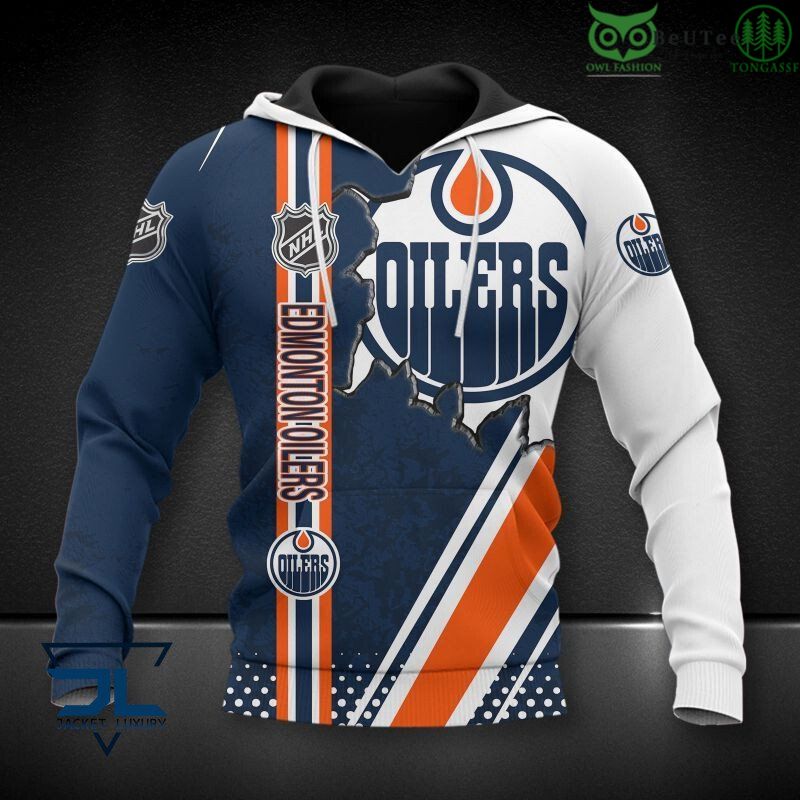 Edmonton Oilers Premium Fan Design NHL 3D Hoodie Sweatshirt Jacket