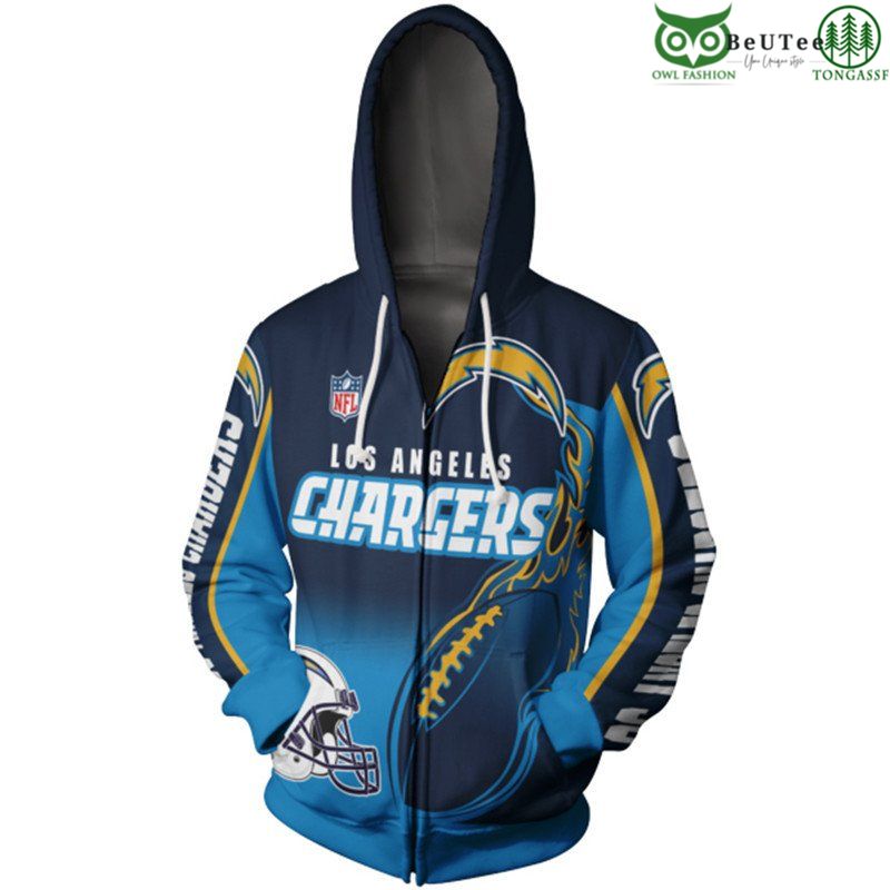 Los Angeles Chargers NFL American Football League Champion 3D Hoodie