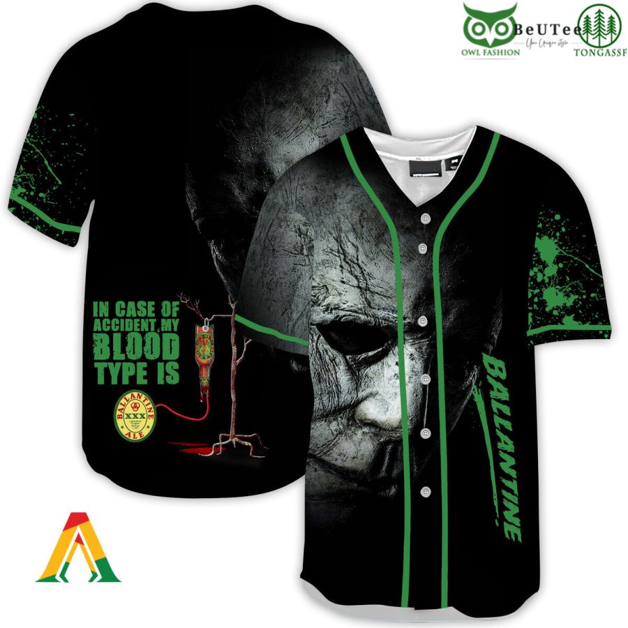 Halloween Horror Michael Myers Ballantines Baseball Jersey Shirt