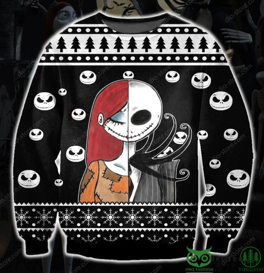 7 Jack Skellington And Sally Symbol 3D Christmas Ugly Sweater