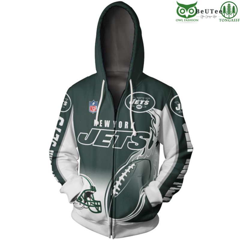 New York Jets NFL American Football League Champion 3D Hoodie