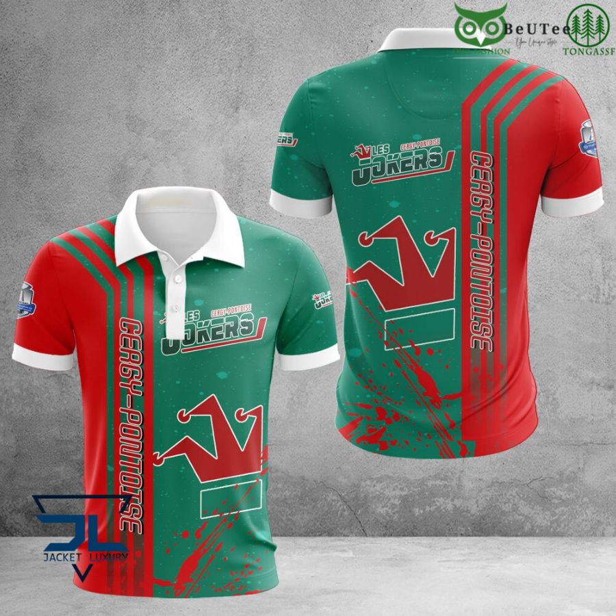 Jokers de Cergy-Pontoise Ligue Magnus 3D Polo Hoodie