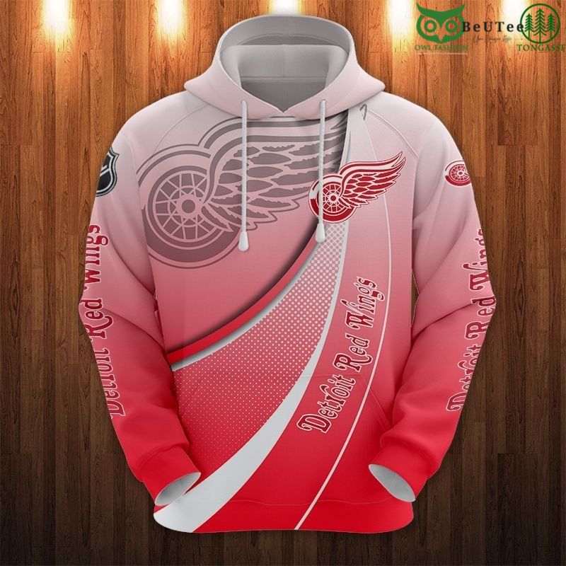 5 Ice Hockey Team Detroit Red Wings NHL 3D Hoodie Sweatshirt Jacket