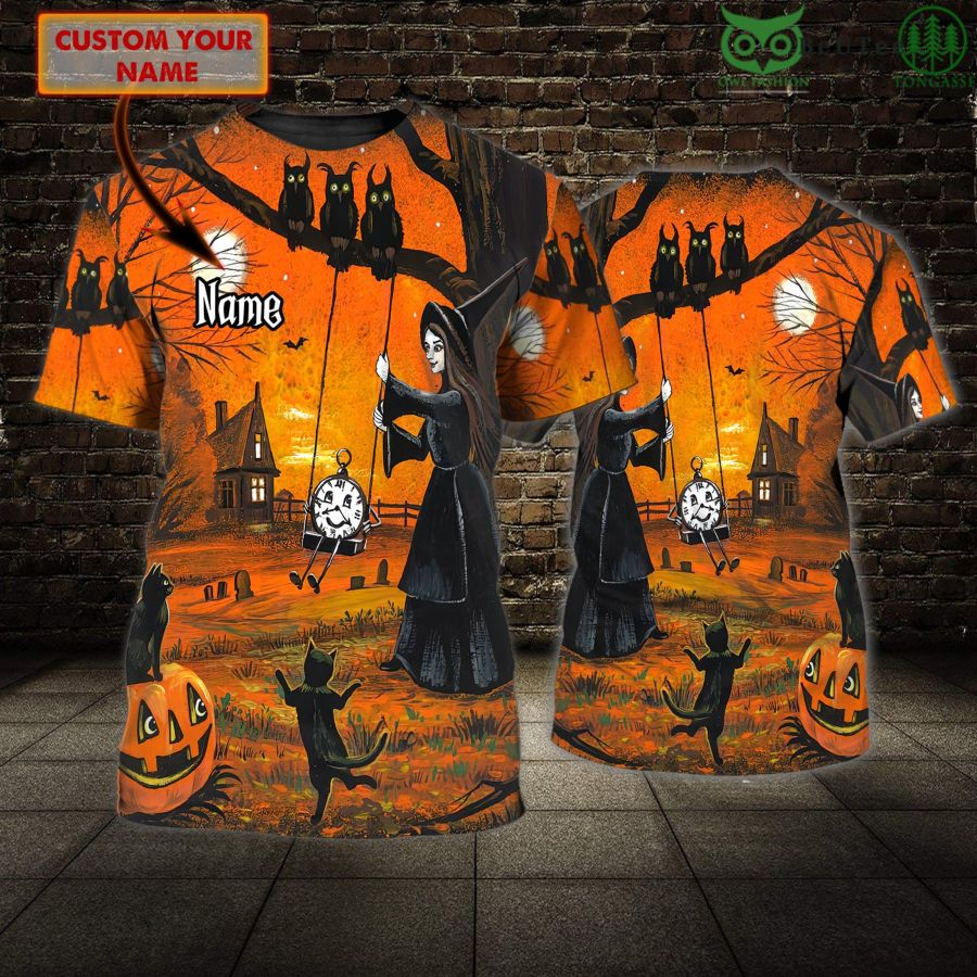 9 Halloween Vibe Haunted House Personalized Name 3D T Shirt