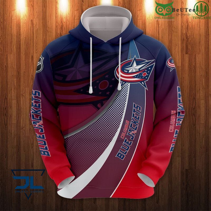 40 Columbus Blue Jacket Winter Vibe NHL 3D Hoodie Sweatshirt Jacket