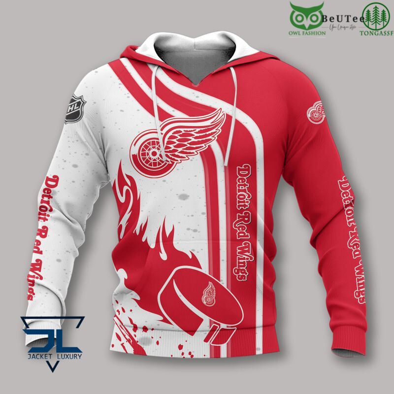 254 Detroit Red Wings Premium Fan Design NHL 3D Hoodie Sweatshirt Jacket