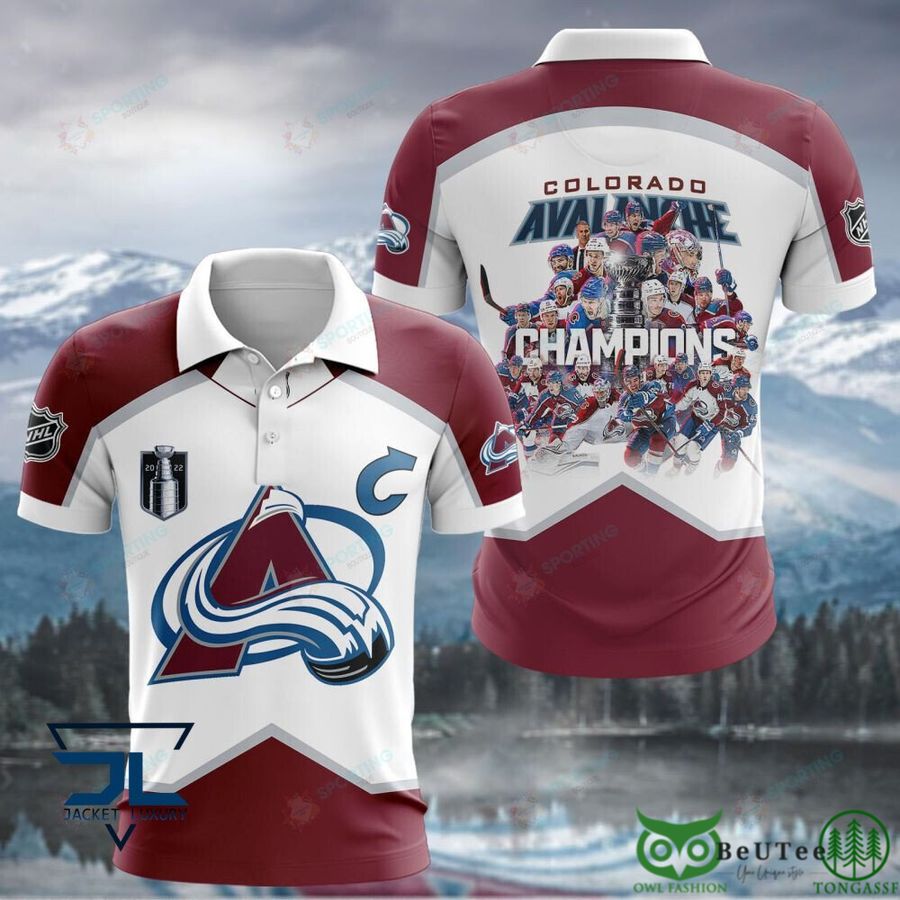 72 Colorado Avalanche NHL Symbol Champions AOP Polo Shirt