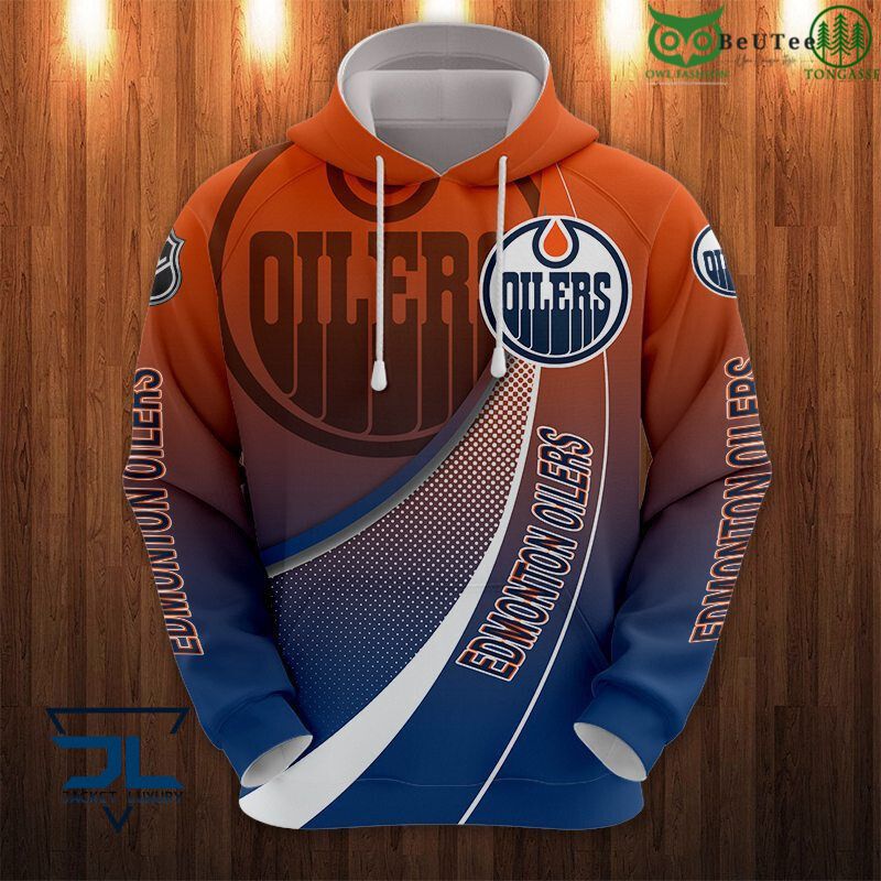 120 Ice Hockey Team Edmonton Oilers NHL 3D Hoodie Sweatshirt Jacket