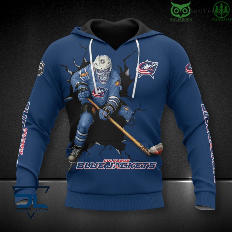 24 NHL Champion Columbus Blue Jacket 3D Hoodie Sweatshirt Jacket