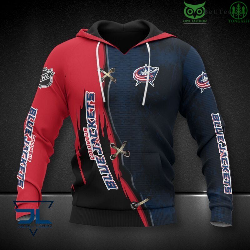 2 Columbus Blue Jacket Ohio NHL 3D Hoodie Sweatshirt Jacket
