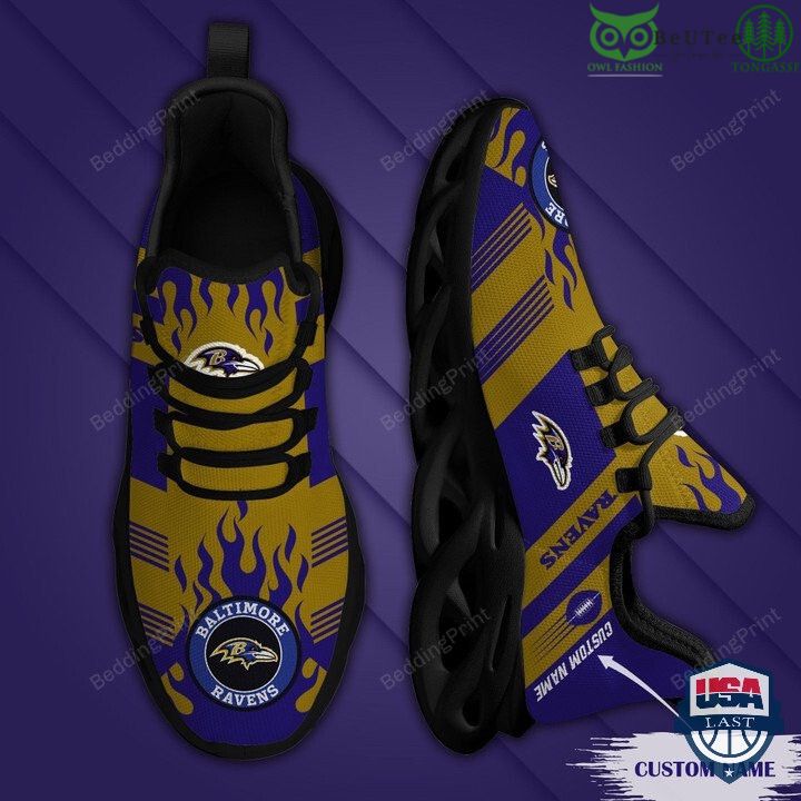 Baltimore Ravens NFL American Football Teams Customized Max Soul Shoes