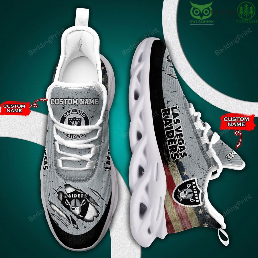 Las Vegas Raiders NFL Football Conference Personalized Max Soul Shoes