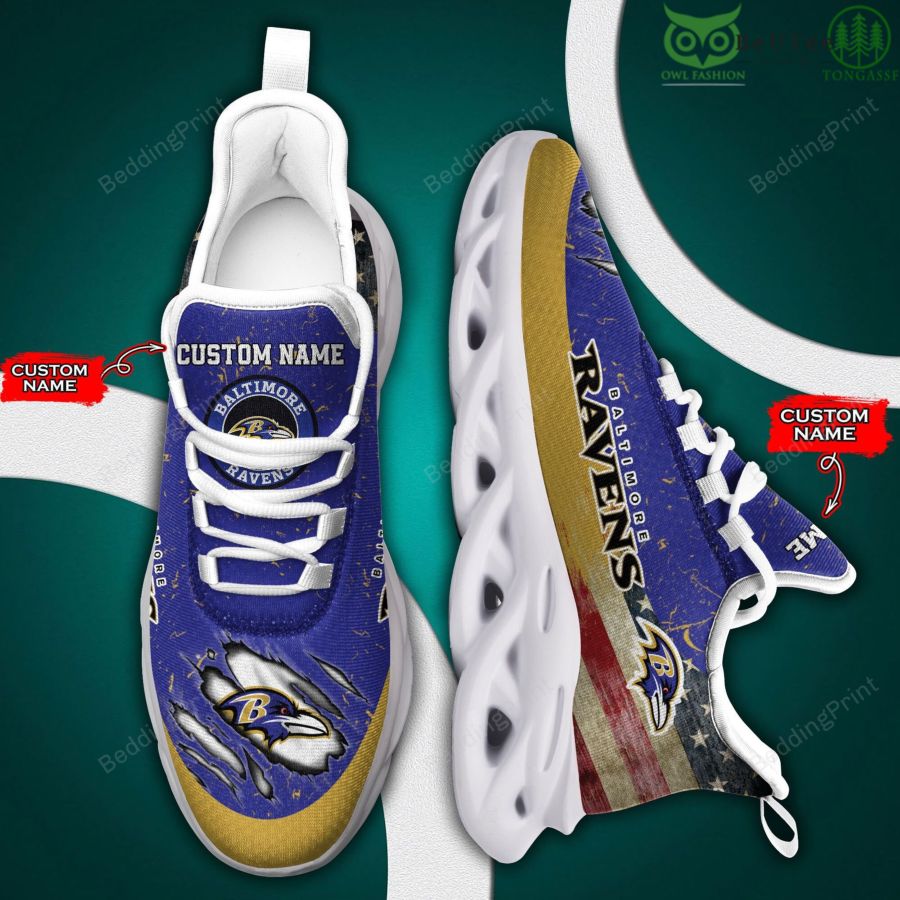 Limited Baltimore Ravens NFL National American Football Personalized Max Soul 