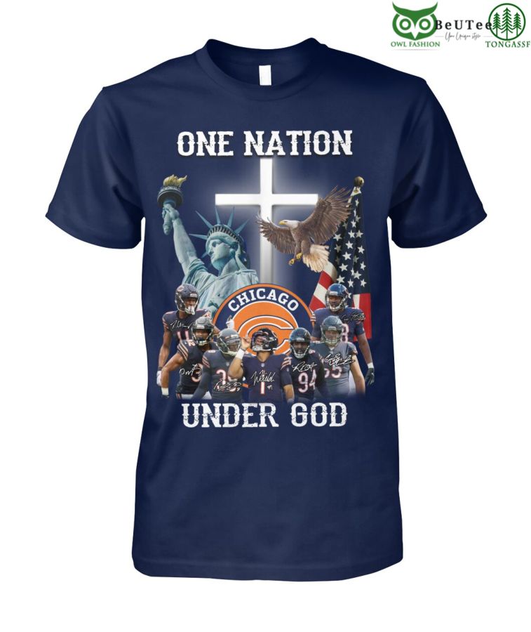One Nation Under God Chicago Bears Fan NFL 2D shirt