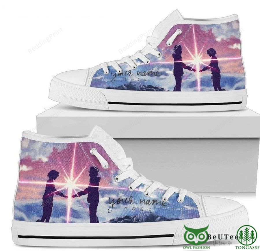 Personalized Anime Custom Name High Top Shoes