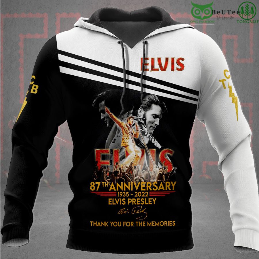 Elvis Presley Anniversary Thank You For The Memories 3D Hoodie Shirt Polo