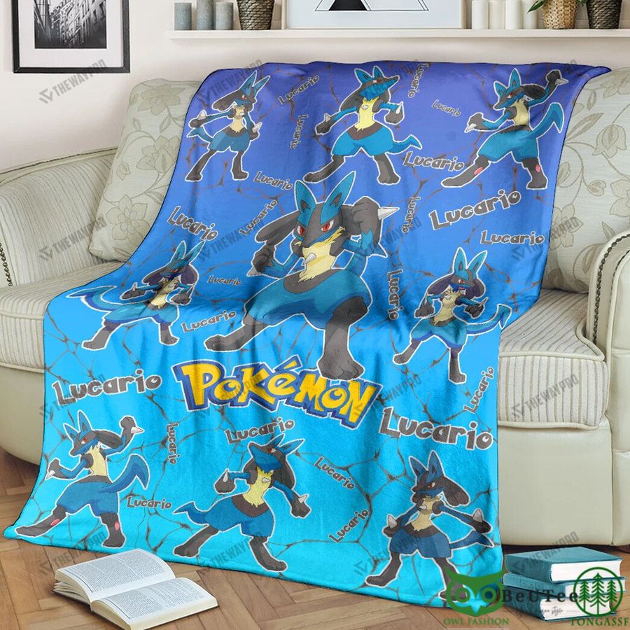 Lucario Character Name Soft Blanket Pokemon