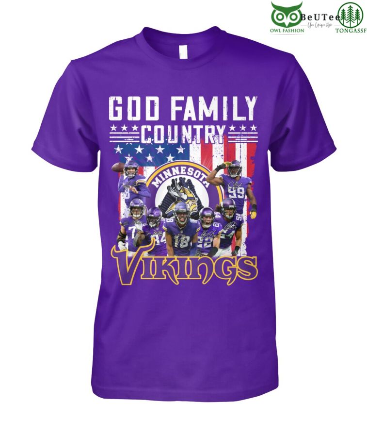God Family Country Minnesota Vikings 2D shirt NFL