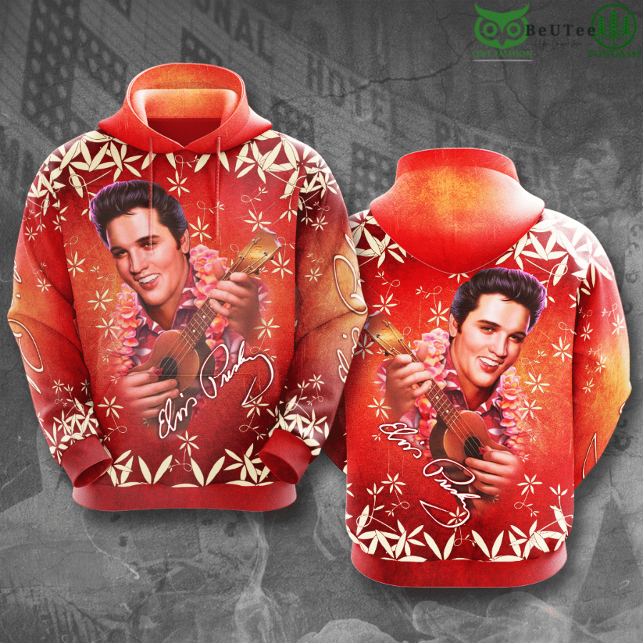 Limited Edition Elvis Presley Aloha Beach Vibe 3D Hoodie Tshirt Polo
