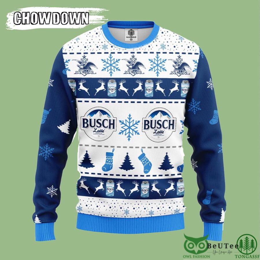 Drink Busch Latte Beer Ugly Christmas Sweater