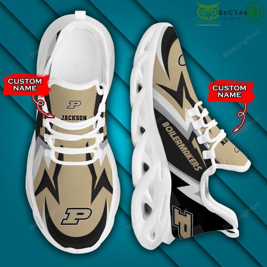 NCAA Purdue Boilermakers Personalized Custom Name Max Soul Shoes