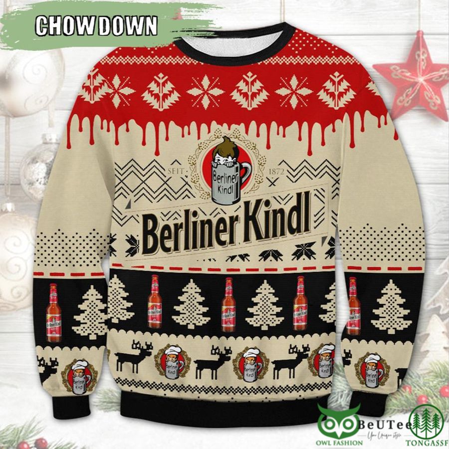 Drink Berliner Kindl Beer Ugly Christmas Sweater Unisex