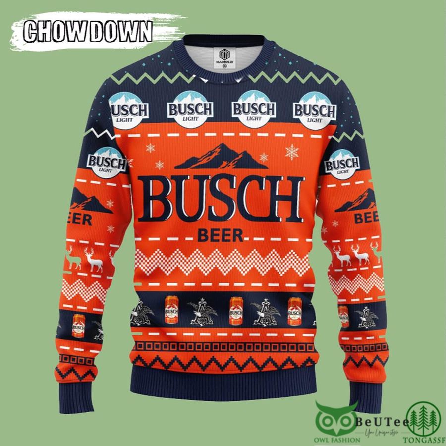 Drink Busch Light Beer Ugly Christmas Sweater