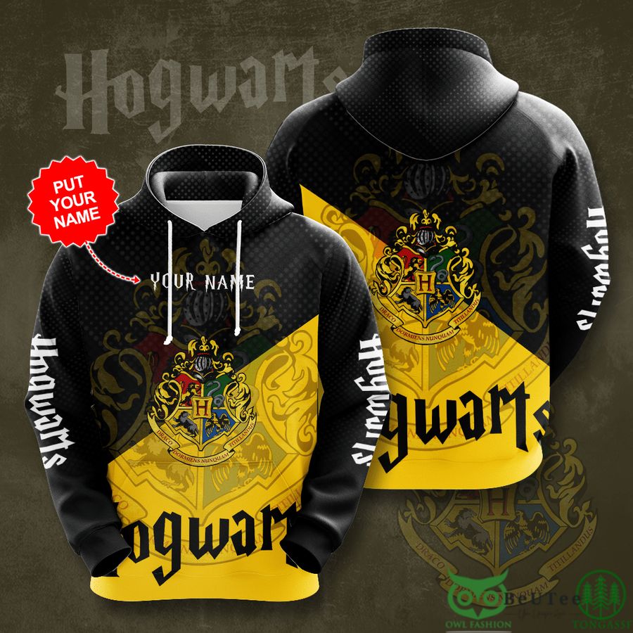 Custom Name Harry Potter 4 Houses 3D Hoodie