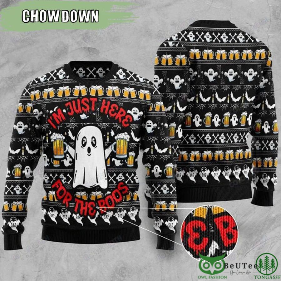 Drink Boo Beer Ugly Christmas Sweater Unisex