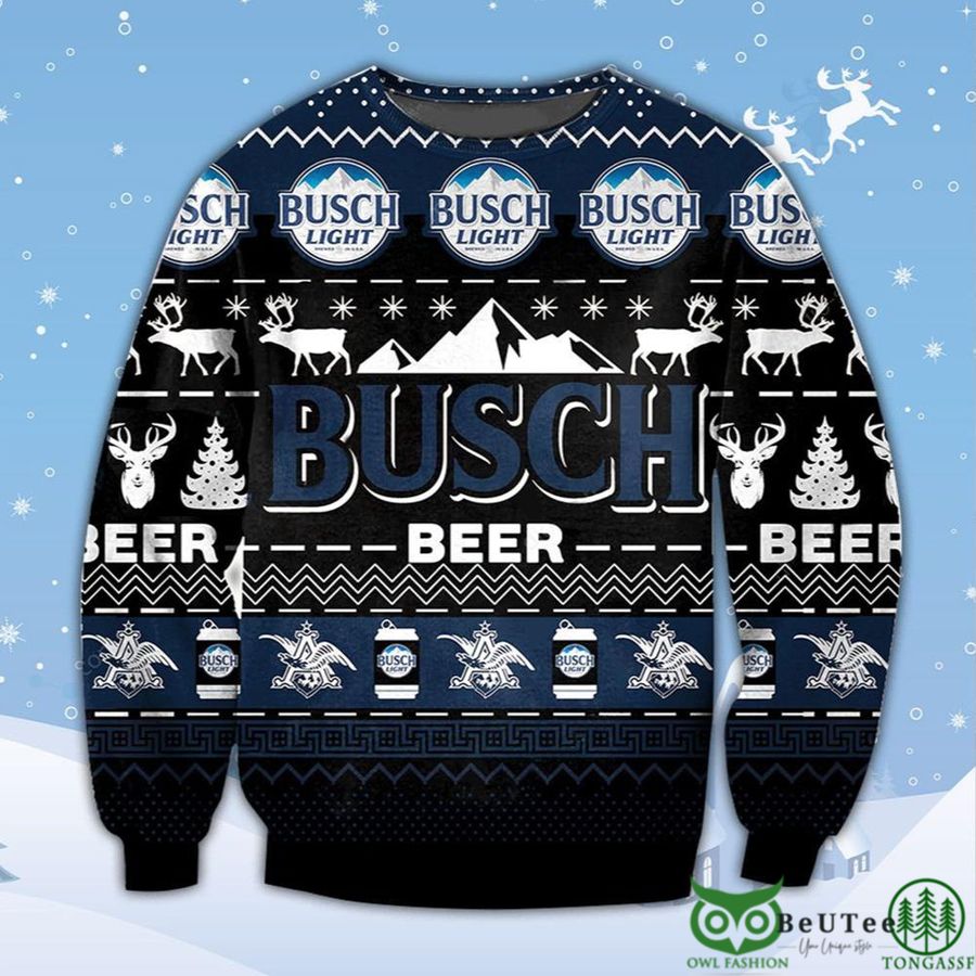 Drink Busch Beer Ugly Christmas Sweater Unisex