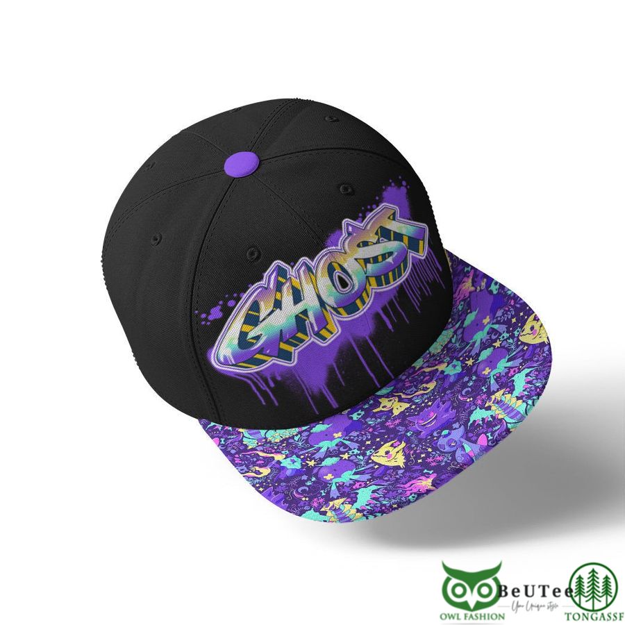 Ghost Type Pattern Graffiti Text Custom Baseball Cap