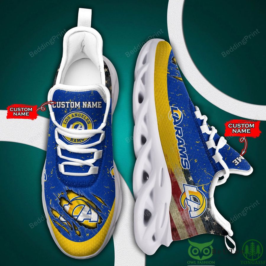 Los Angeles Rams Custom Name Air Cushion Sports Shoes