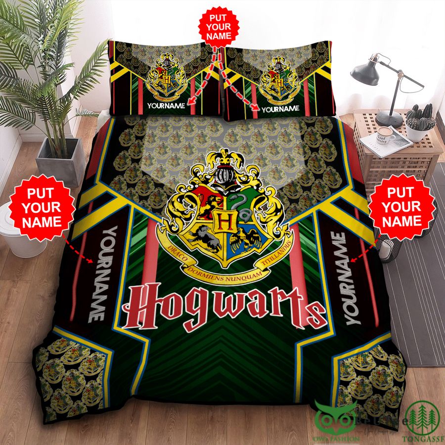 Custom Name Harry Potter Hogwarts Houses Bedding Set 