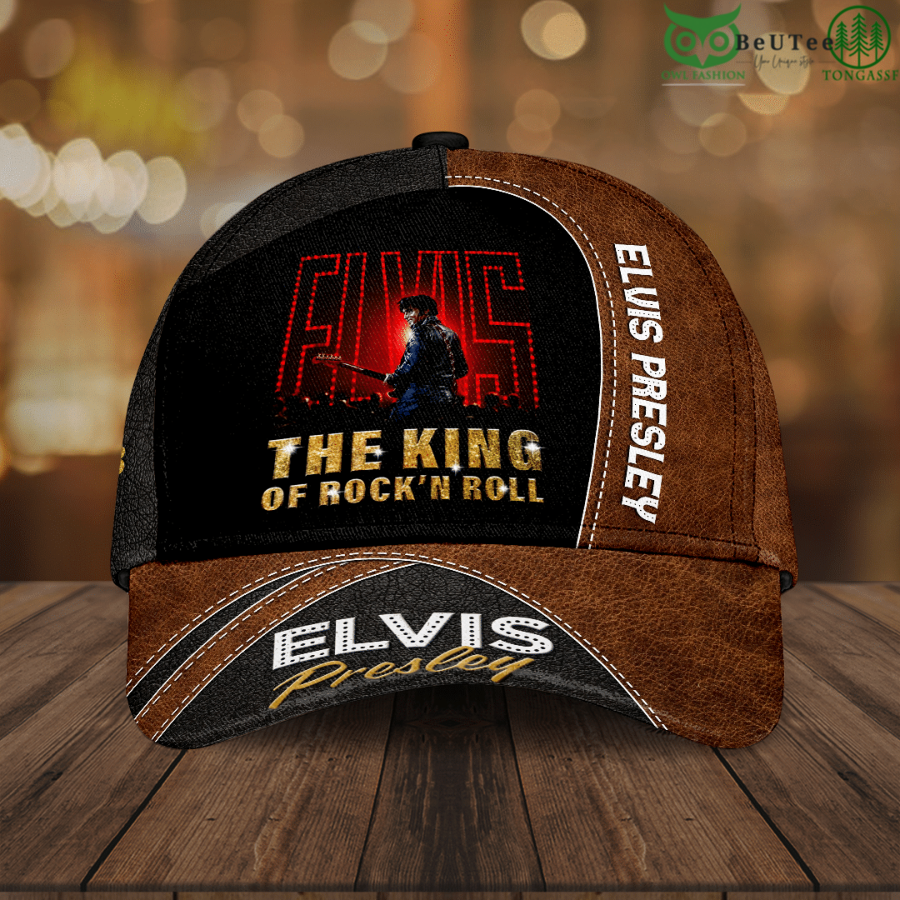 Limited Edition Elvis Presley The Rock King Leather Pattern Classic Cap