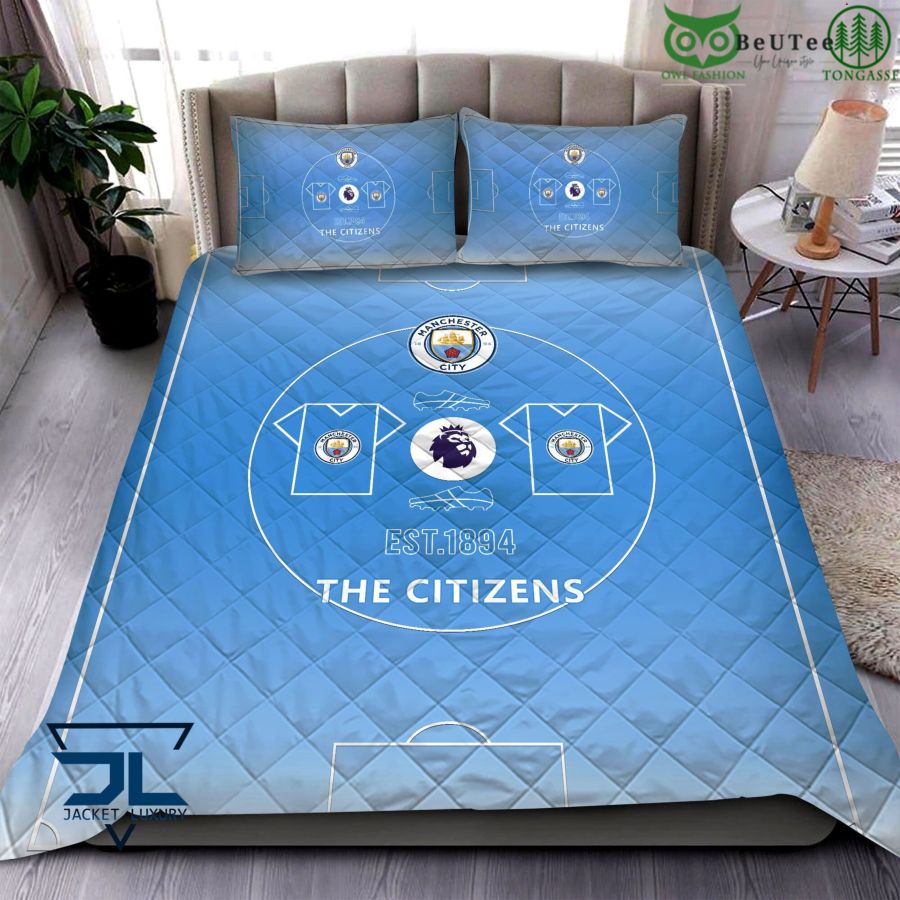 62 Manchester City FC The Citizens Premier League Quilt Set