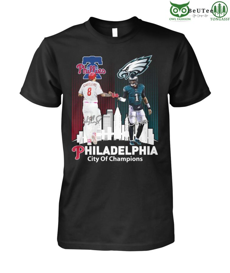 Philadelphia Phillies and Eagles City and Champions 2D shirt
