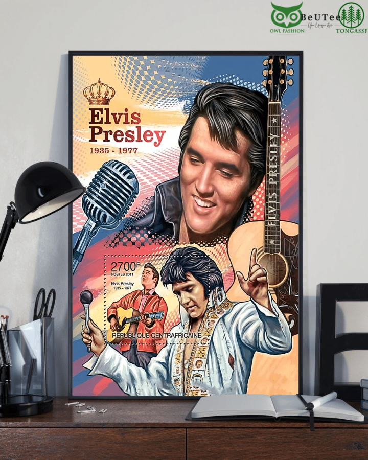 Elvis Presley Stamp Republique Centrafricaine Canvas