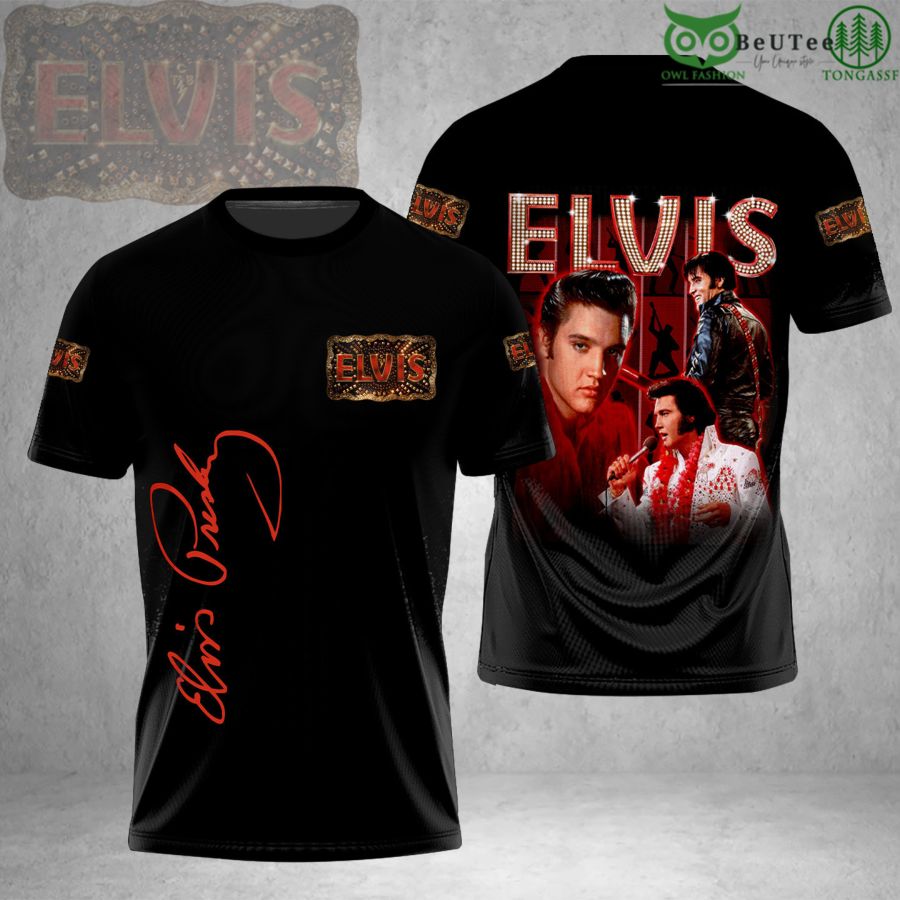 King Of Rock Elvis Presley 3D Hoodie Shirt Polo