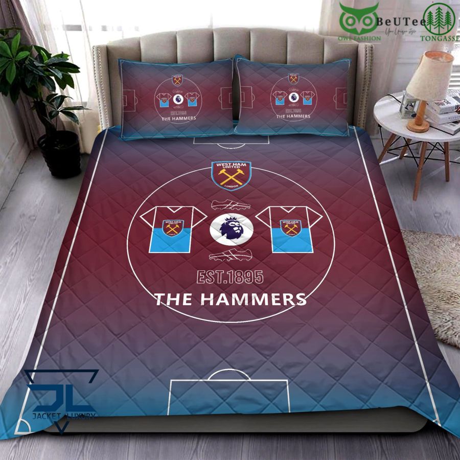 West Ham United FC The Hammers Premier League Quilt Set