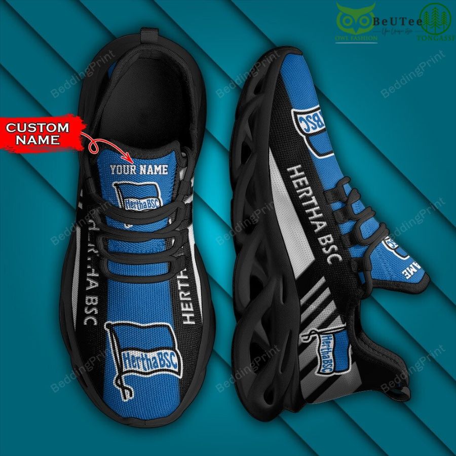 Bundesliga Hertha BSC Personalized Black Edition Custom Name Max Soul Shoes