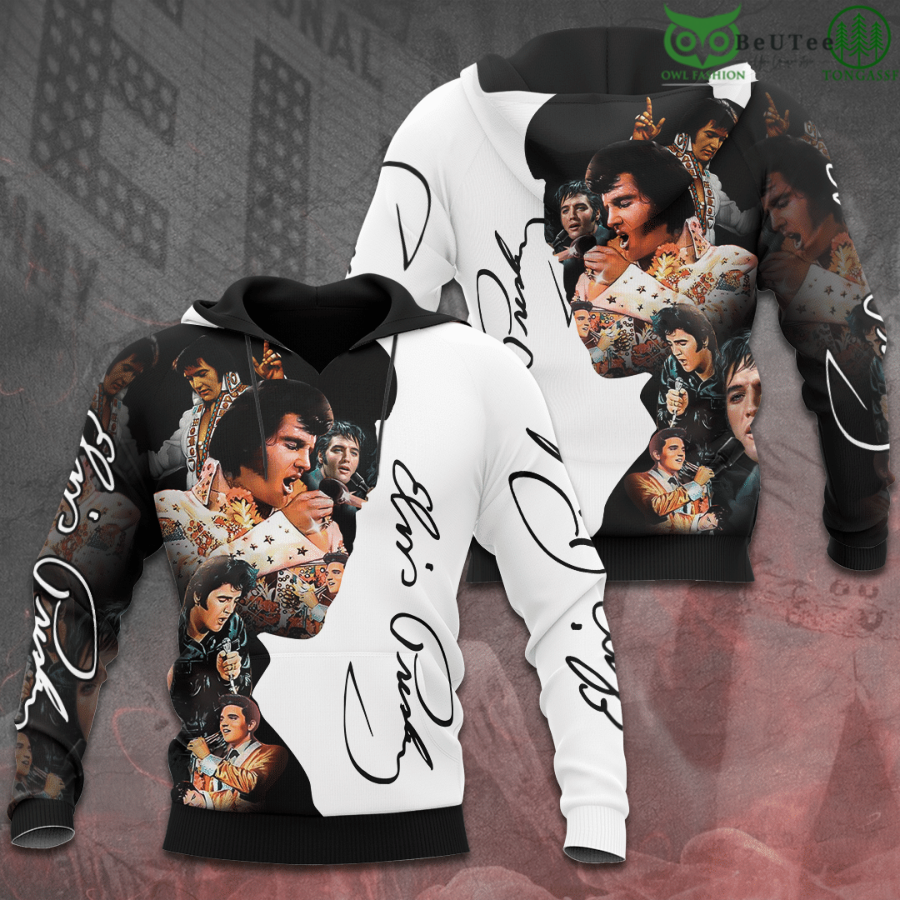 Anniversary Rock Singer Elvis Presley 3D Hoodie Shirt Polo