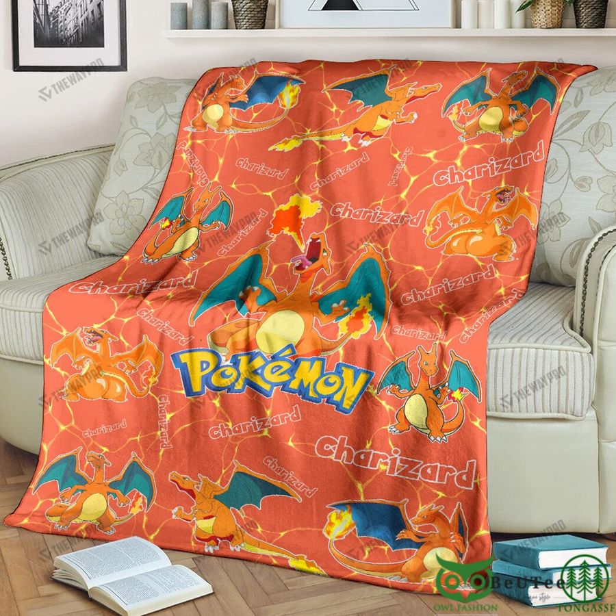 Charizard Character Name Soft Blanket Pokemon