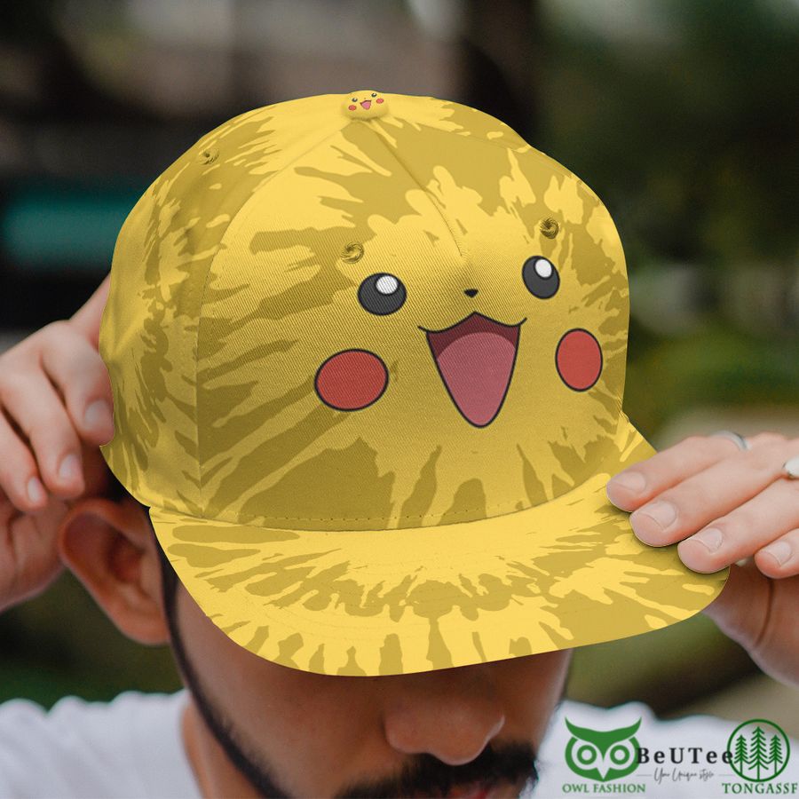 41 Pikachu Tie Dye Face Custom Baseball Cap