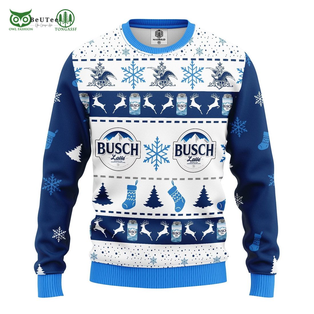 busch light beer ugly knitted christmas sweatshirt 1 aM9Uj
