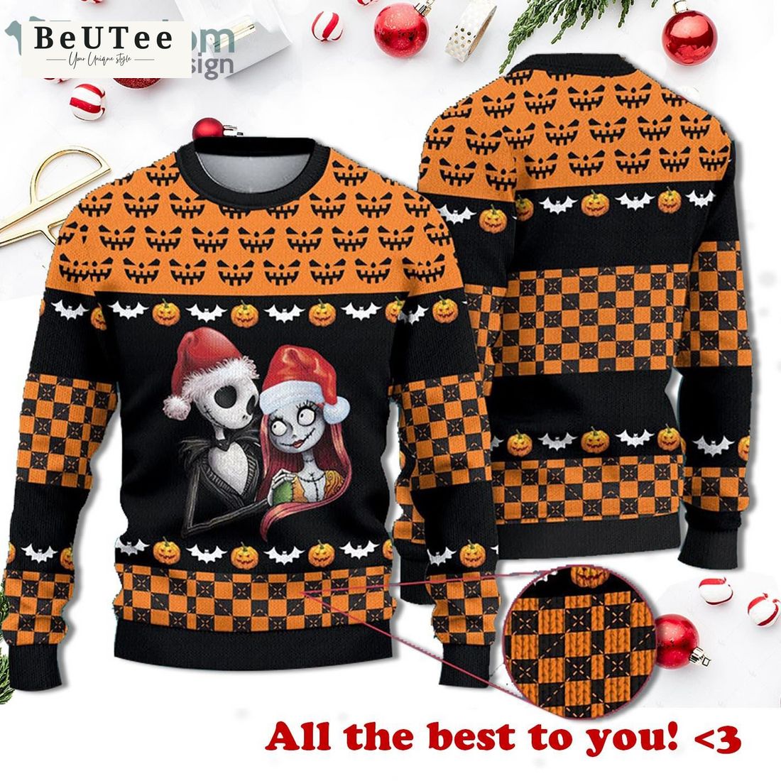 jack and sally the nightmare before christmas sweater 1 j4vVx