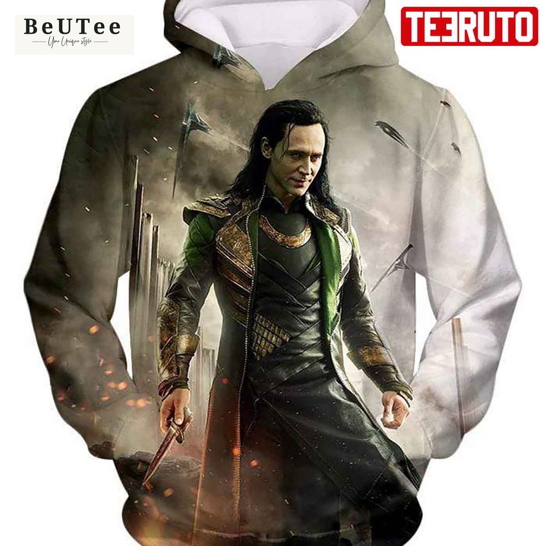 marvels mind controlling villain loki graphic action hd 3d aop hoodie 1 xHoku