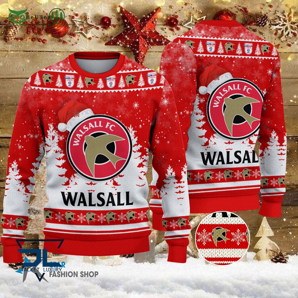 walsall fc efl english football league premium ugly sweater 1 QKOph