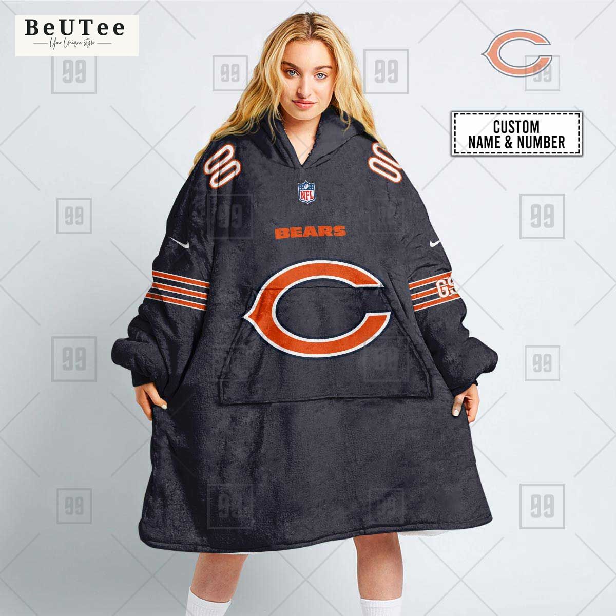 chicago bears american league nfl customized snuggie hoodie 1 3hE5y